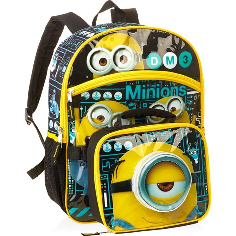 minion metal lunch box|minions backpack and lunch box.